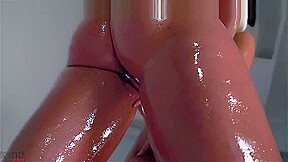Lesbian Sexfight in Oil with Squirting