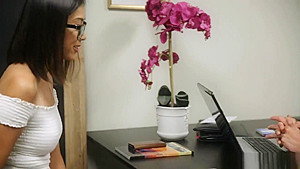 Lexi sits on a big dildo pleasuring herself