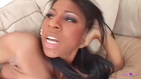 Looking Like A Goddess On A Bbc Makes The Cute Ebony Very Happy And Proud