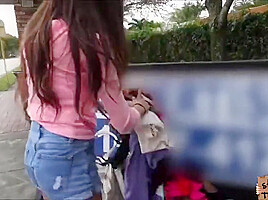 Lucky Dude Spotted teen 18+ Zaya In The Road And Fucks Her