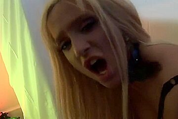 Luscious Blonde Bitch Amy Fucks In The Living Room