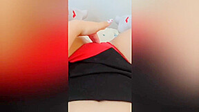 Luxury Amore In Young With Sexy Legs Gets Orgasm In Her Pussy Through Panties