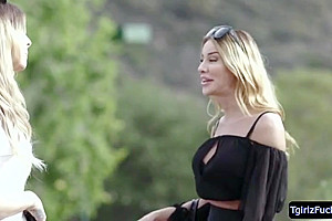 Marissa Minx And Casey Kisses In Sleazy Tbabe Feeds Ts With Her Shecock