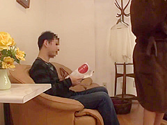 Masseur secretly fucked with hot wife beside her husband