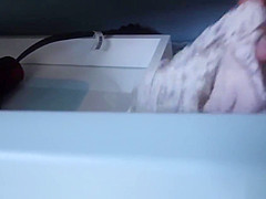 Masturbating stepson got caught and sucked by stepmom