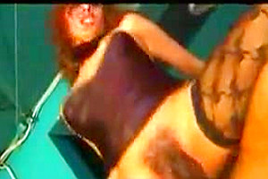 Mature heeled tranny banged