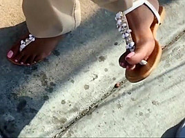 Milf coco long pink toenails