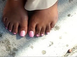 Milf coco long pink toenails