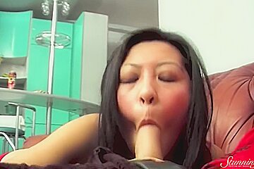 Moaning Chick Medea Milks A Throbbing Dick With Her Feet And Snatch!
