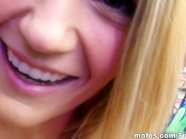 Mofos - Blonde amateur spreads her ass wide for a thick cock