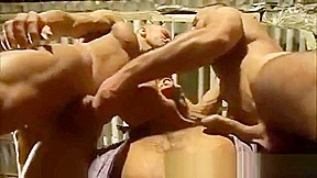 Muscle twinks having rough anal sex