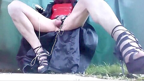 My Kinks outdoor latex leather estim