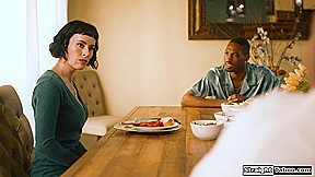 My black boss can fuck my big tits milf wife only one time