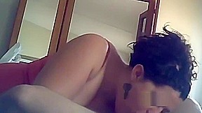 My girlfriend sucking and gagging on my cock til I cum