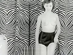 Naked Brunette Dances for Audience (1950s Vintage)