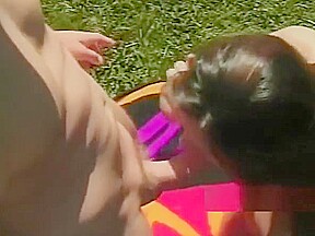 Natural titted brunette teen 18+ fucking in the park