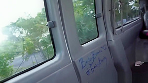 Naughty Lexi Lore takes panties off to fuck in the bang bus
