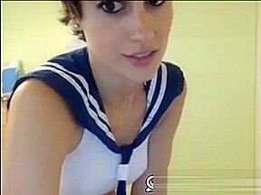 Nice Ass Hottie Strips And Sucks Her Dildo