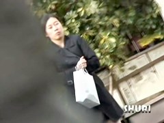 Nice Jap broads lose their tops in public sharking incidents