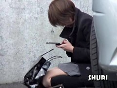 Nice Jap broads lose their tops in public sharking incidents