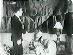 Nice hard fuck in the tight pussy of this cute young vintage porn starlette