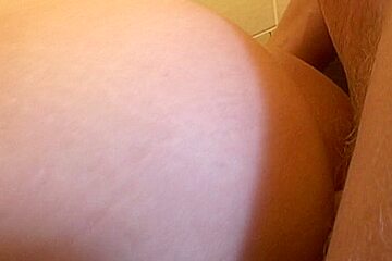 Non-Professional sex film of bald cookie screwed in public restroom