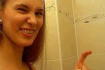 Non-Professional sex film of bald cookie screwed in public restroom