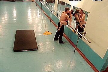 Nude gymnast