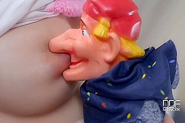 Olivia Grace - Belarus teen 18+ Enjoys Masturbation with Smiling Puppet