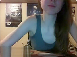 Omegle Girl Marci rubs her pussy