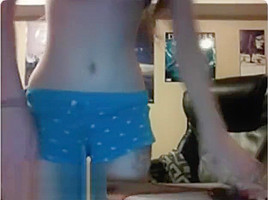 Omegle Girl Marci rubs her pussy