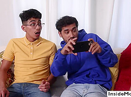 On The Couch, And More And Mellanie Monroe - Hot Busty Milfs Fuck Stepsons Foursome