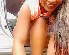 Outdoor anal fisting and butplug