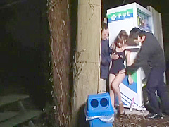 Outdoor teen 18+ threesome