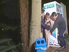 Outdoor teen 18+ threesome