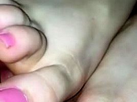 Pedicure on slave cock #3
