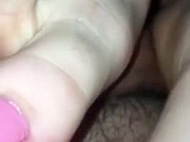 Pedicure on slave cock #3