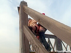 Perverted Slut And Deviant Guy Fucking In The City