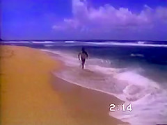 Peter North shags a hot blonde on the beach