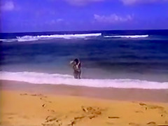 Peter North shags a hot blonde on the beach