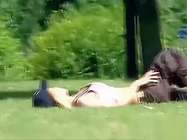 Picking up a hot milf housewife in the park