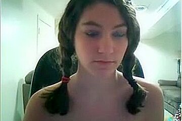 Pigtails cutie on livecam