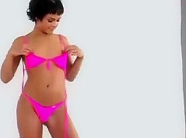 Pink Bikini and Big Dildo