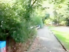 Pissing afternoon at busy street and park 1