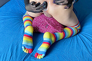 Plugged Limp Clitty Sissy Ruins Orgasm With Vibrator
