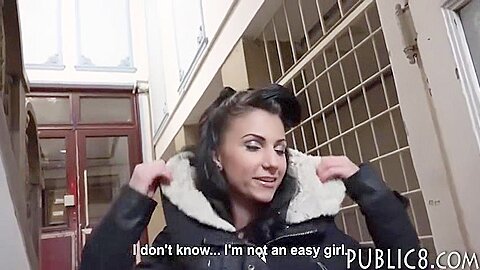 Pretty Brunette teen 18+ Eurobabe Gets Screwed For Some Cas