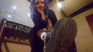 Public Goth Boots and Ass worship