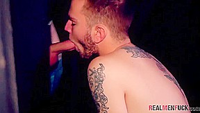 REALMENFUCK Kinky Cute Jock Barebacked Through Gloryhole