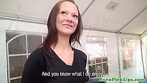 Real pulled euro fingered in pussy for cash