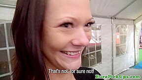 Real pulled euro fingered in pussy for cash